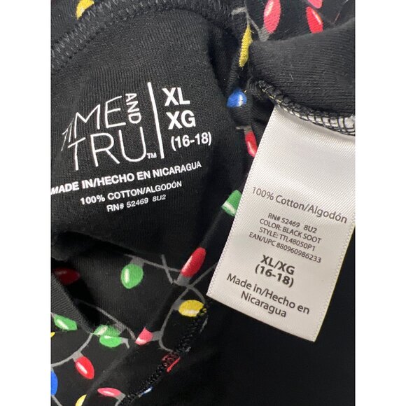 Christmas Lights Mock Top 100% Cotton Christmas Top Size XL - Picture 5 of 7